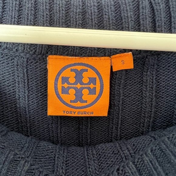 TORY BURCH designer dark blue sweater dress with gold buttons preppy sporty - Picture 8 of 9